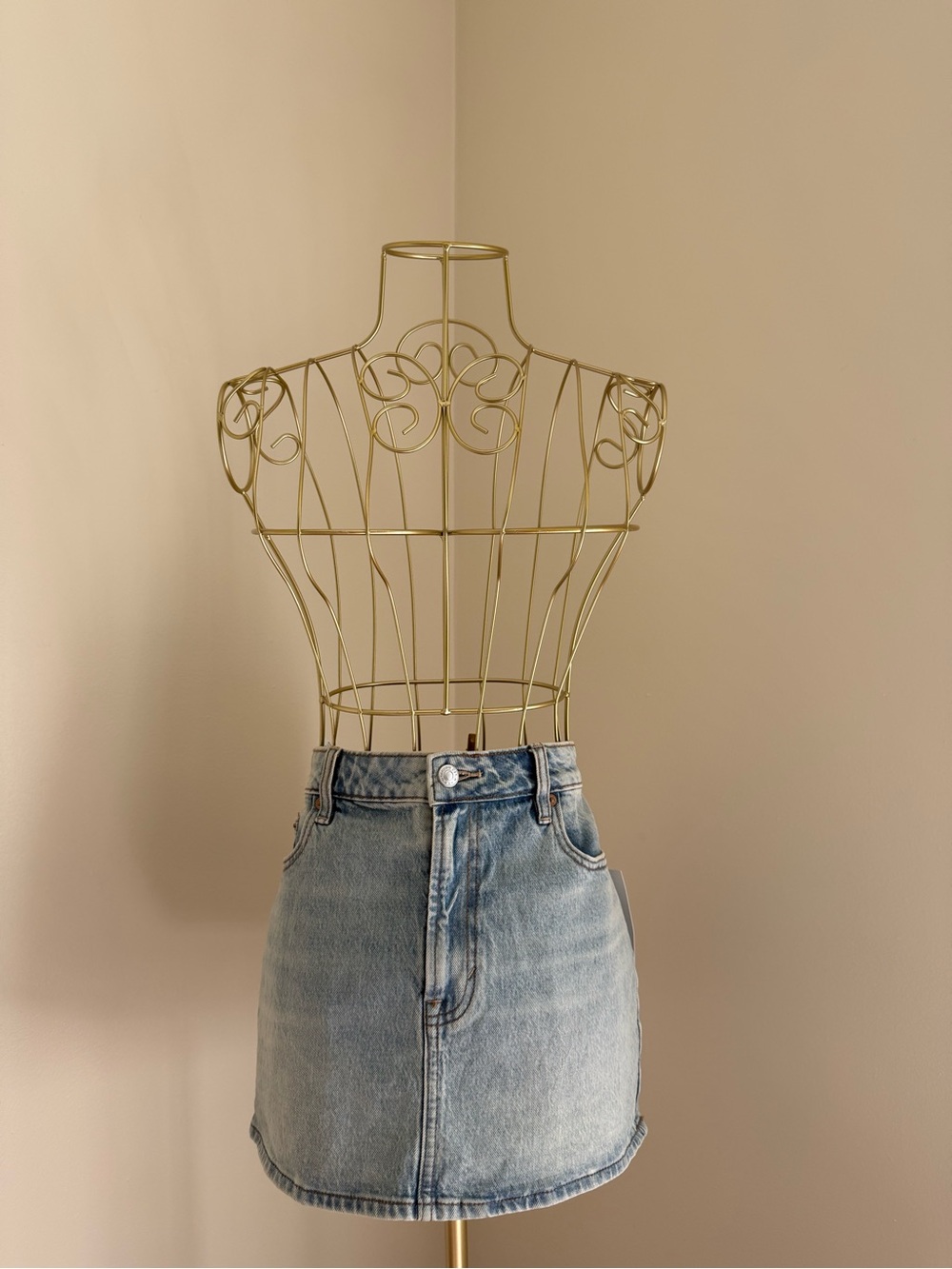 PacSun Light Blue Denim Mini Skirt